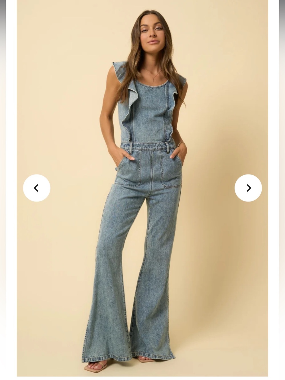 Insane Gene Side Slit Backless Ruffle Jumpsuit